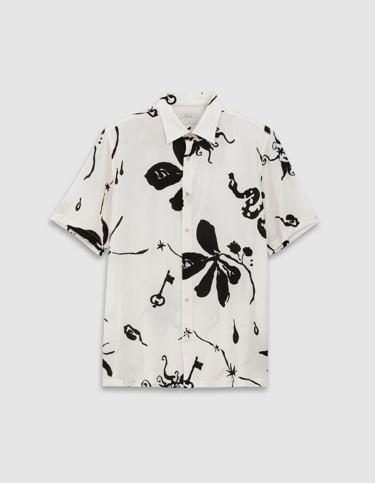 Men&rsquo;s chalk REGULAR shirt with XL astro print-5