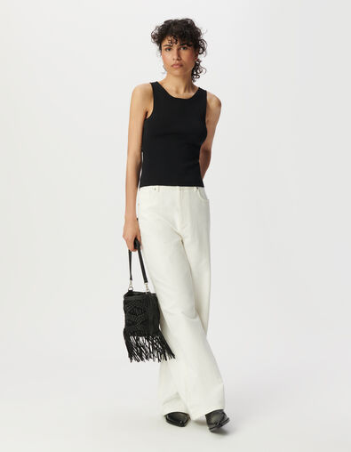 Top sin mangas negro escote espalda anudada - IKKS