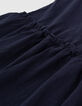 Robe navy Essentiel brodée en coton bio fille-5