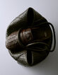Women's brown woven leather clogs-7
