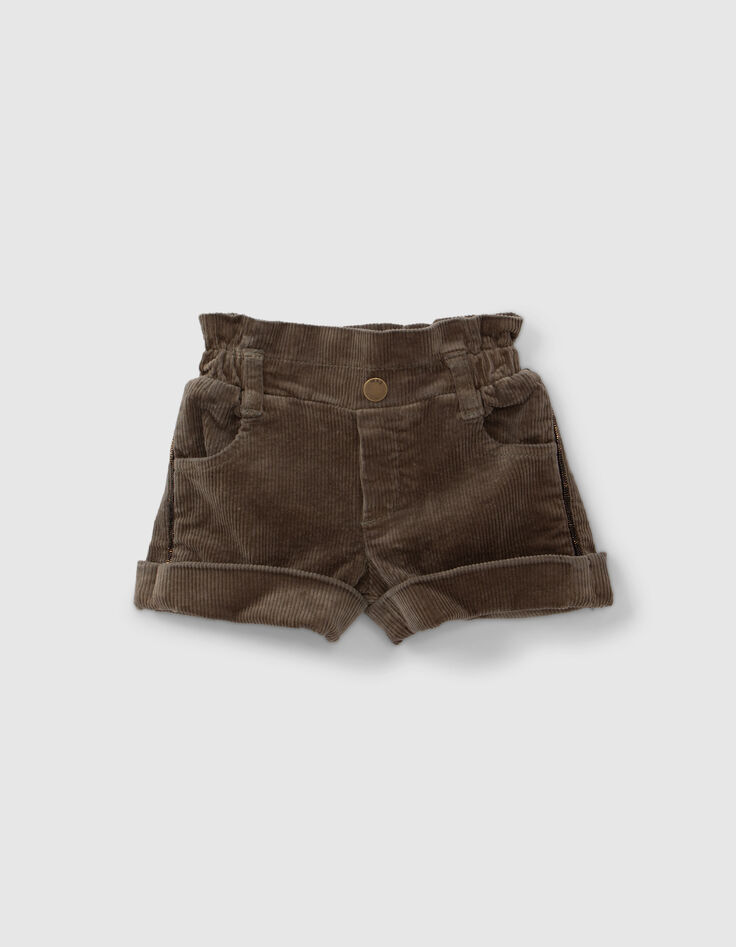 2-in-1 baby meisjes vlinder T-shirt en kaki shorts set-5