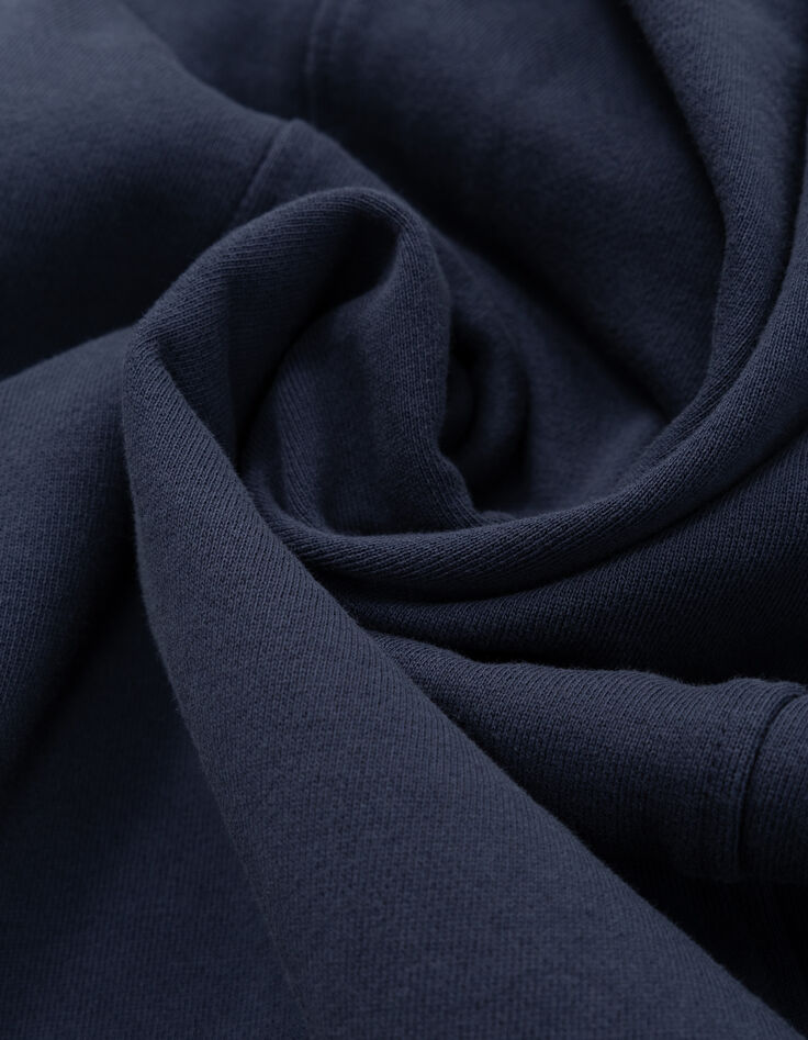 Cardigan encre à capuche molleton zippé Homme-6
