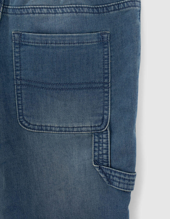 Boys’ blue denim elasticated waist Bermuda shorts - IKKS