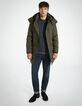 Pull anthracite avec bande verte tricot Homme-5