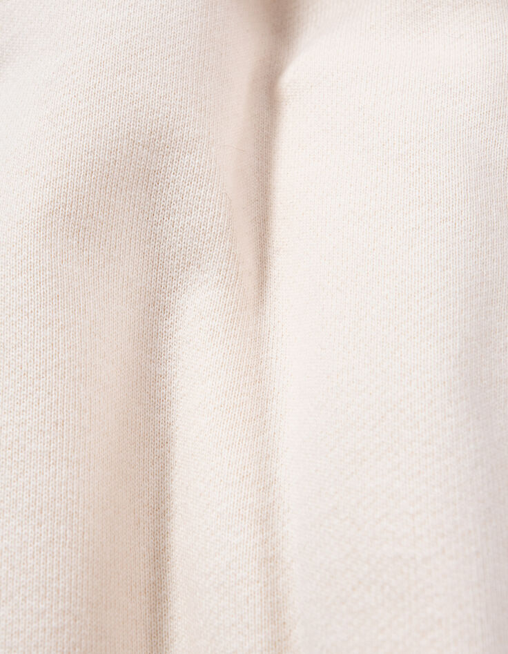Cremewei&szlig;e Jungenstrickjacke mit Schriftzug hinten-7