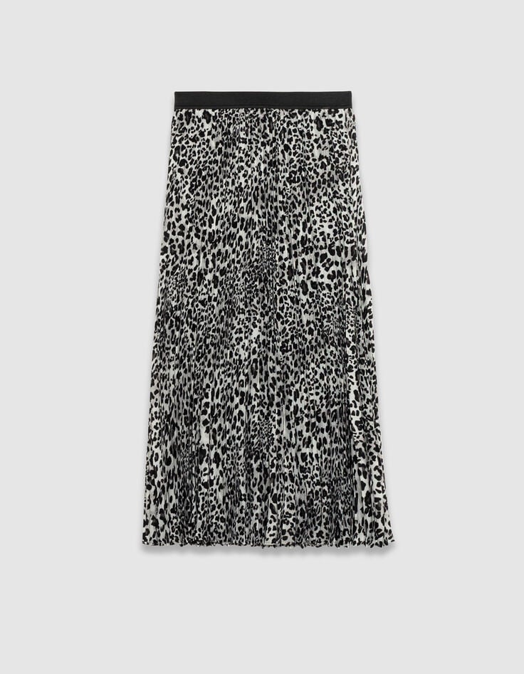 Women’s grey panther recycled polyester pleated skirt-5 Women’s grey panther recycled polyester pleated skirt-5