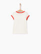 Camiseta blanco roto GIRL POWER niña-4