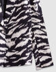Women's black zebra print suit jacket-5