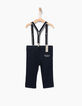 Pantalon de costume navy bretelles bébé garçon-2
