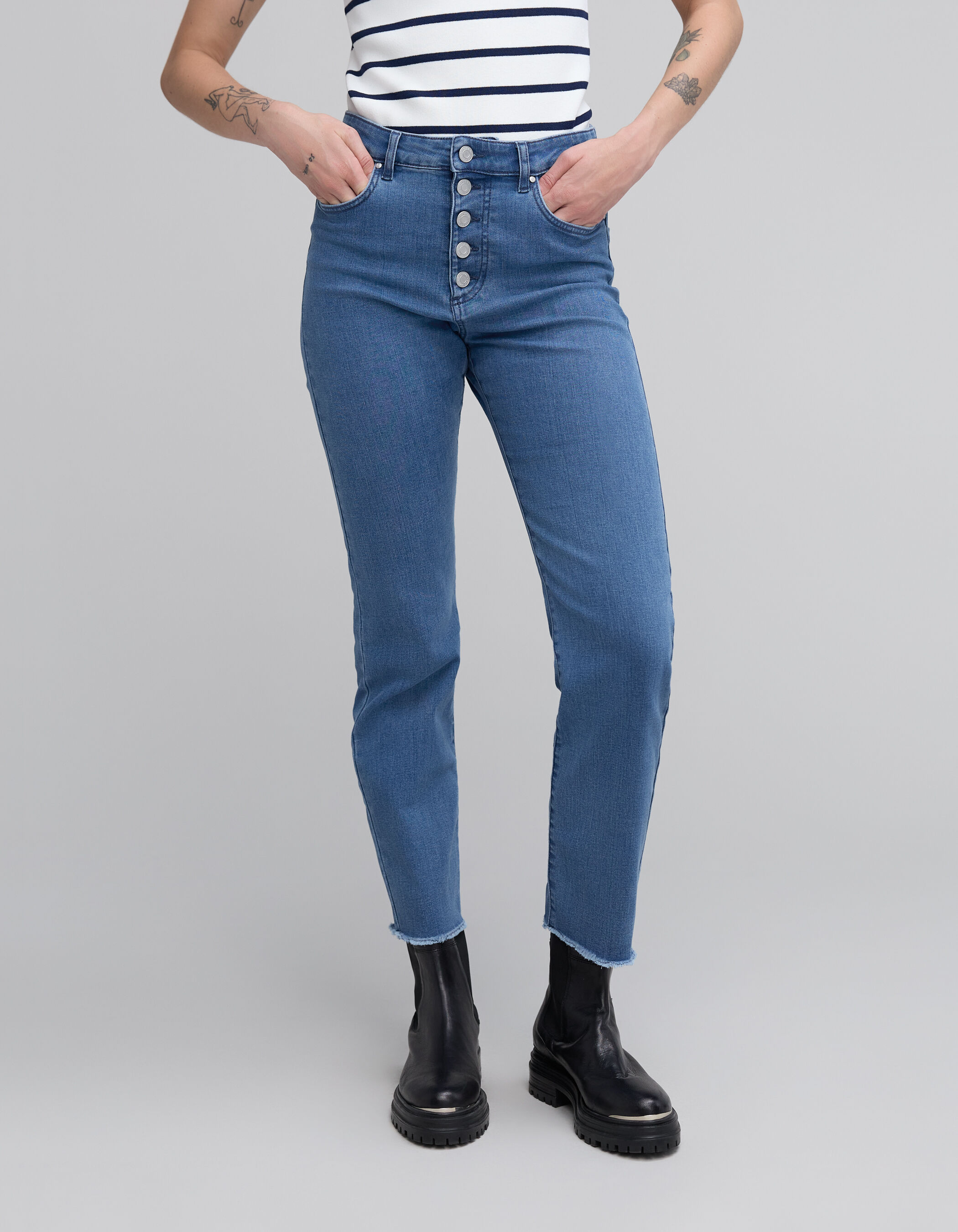 Waterless jeans top
