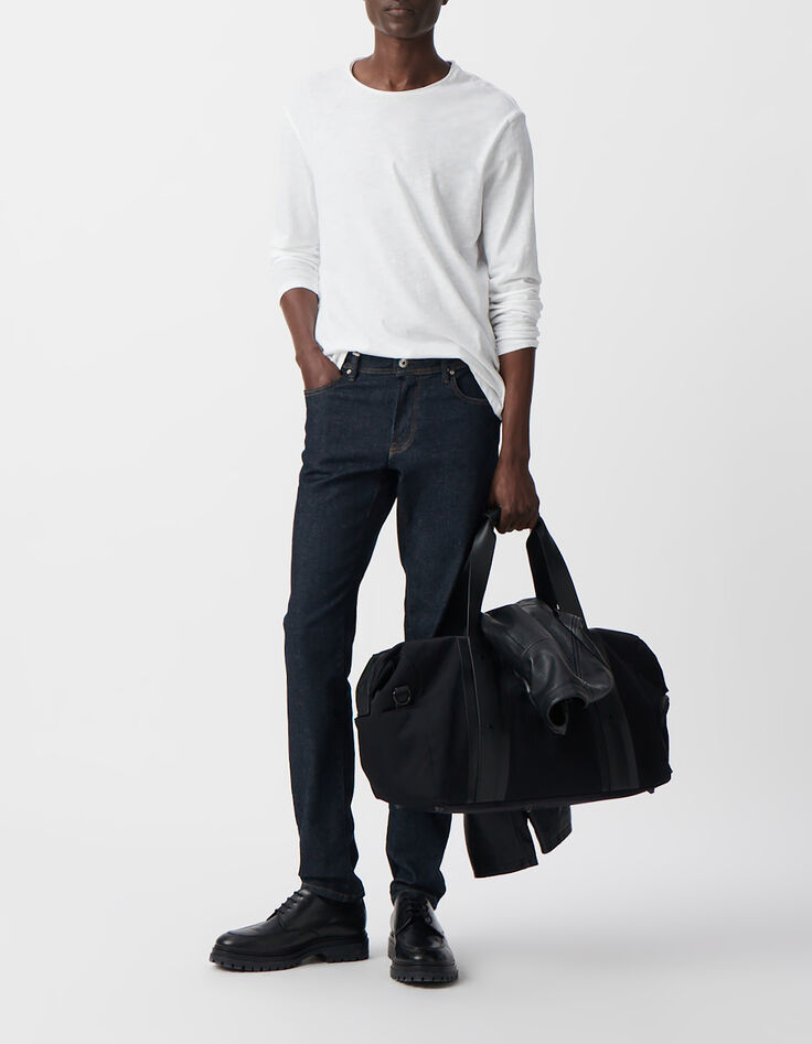 Camiseta L'Essentiel blanca cuello redondo manga larga Hombre-3