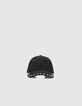 Women&rsquo;s black studded corduroy cap-2