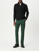 Pantalon chino slim vert Homme-1