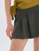 Women’s lichen check motif skater skirt-4