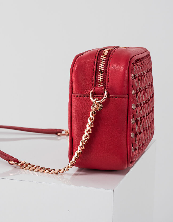Rode leren handtas I.Code-4