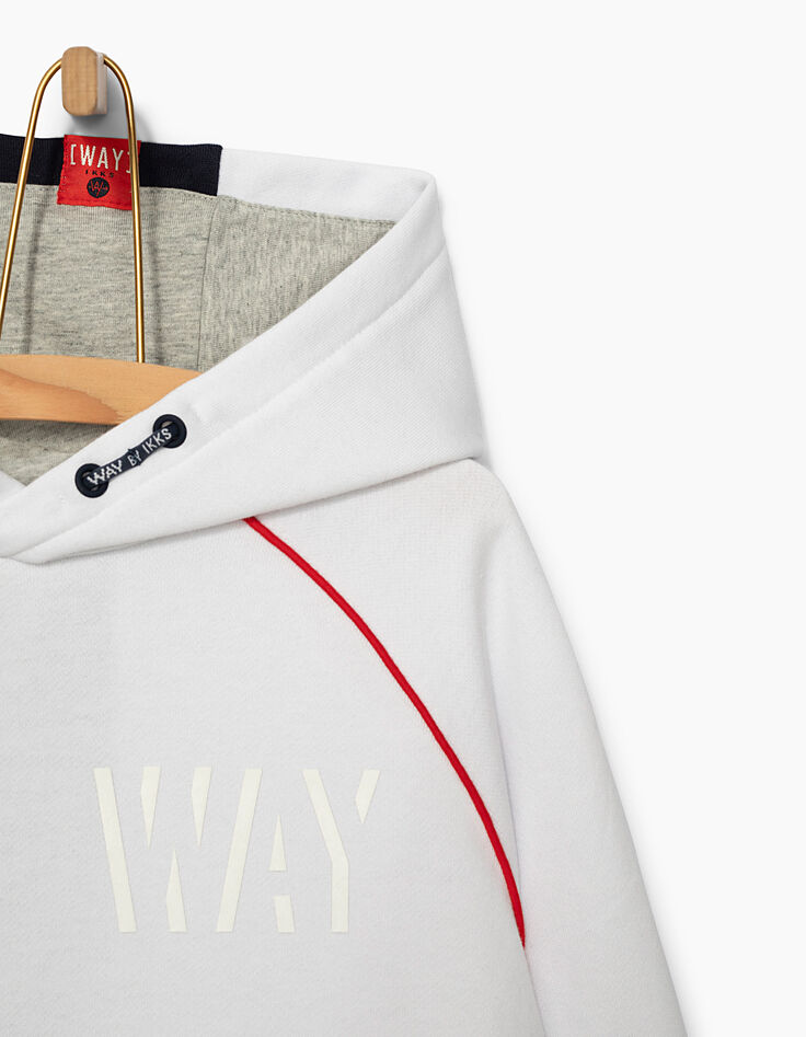 Witte sweater in colorblock-stijl jongens -4