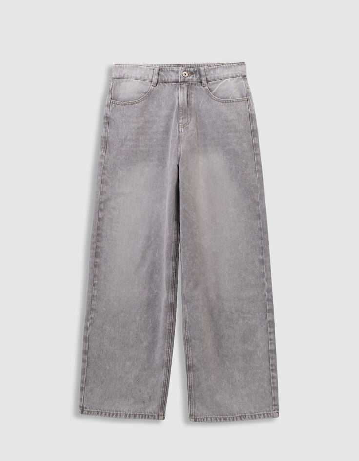 Boys’ faded grey super baggy jeans-2