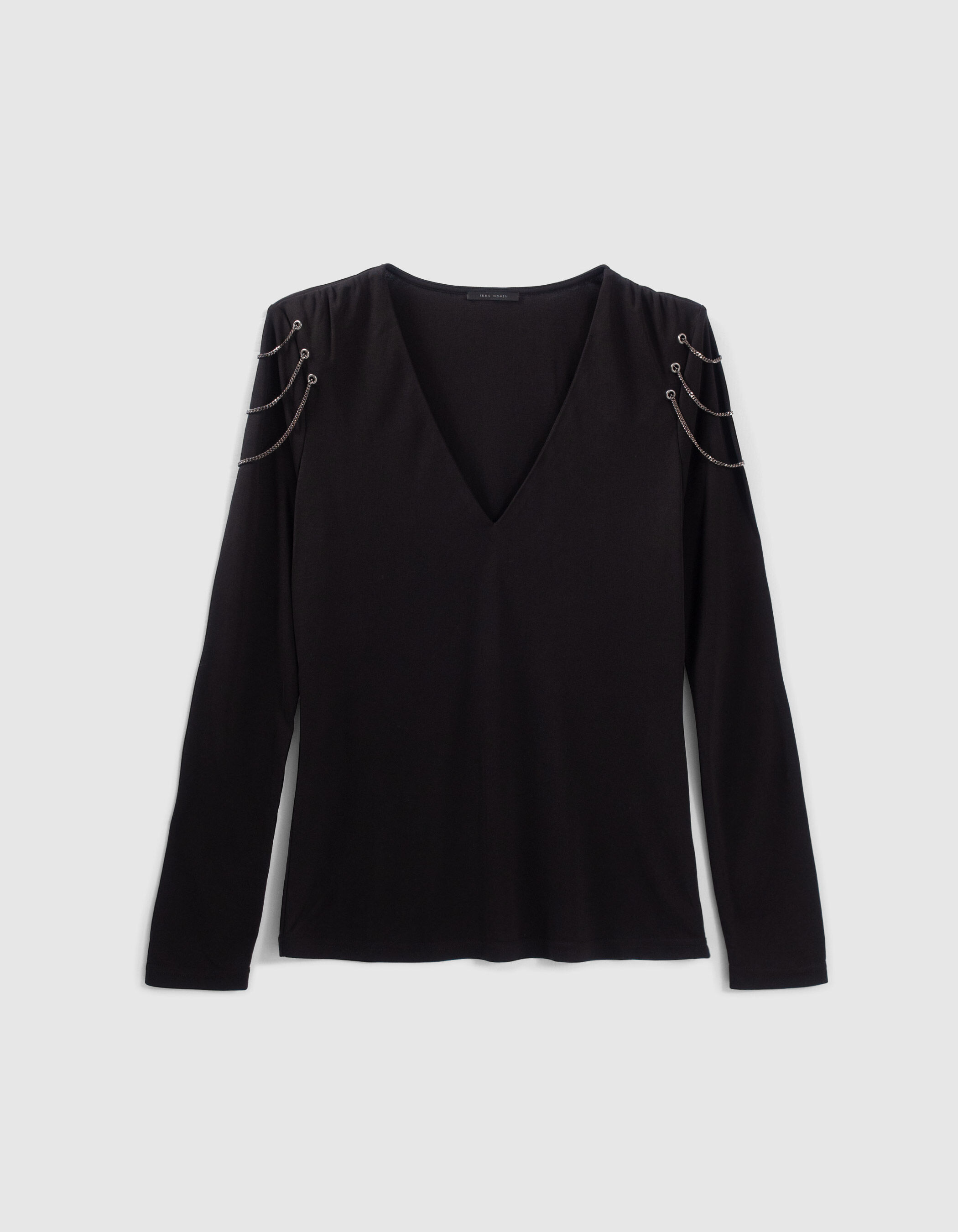 Blusas con cadenas en los hombros 2025