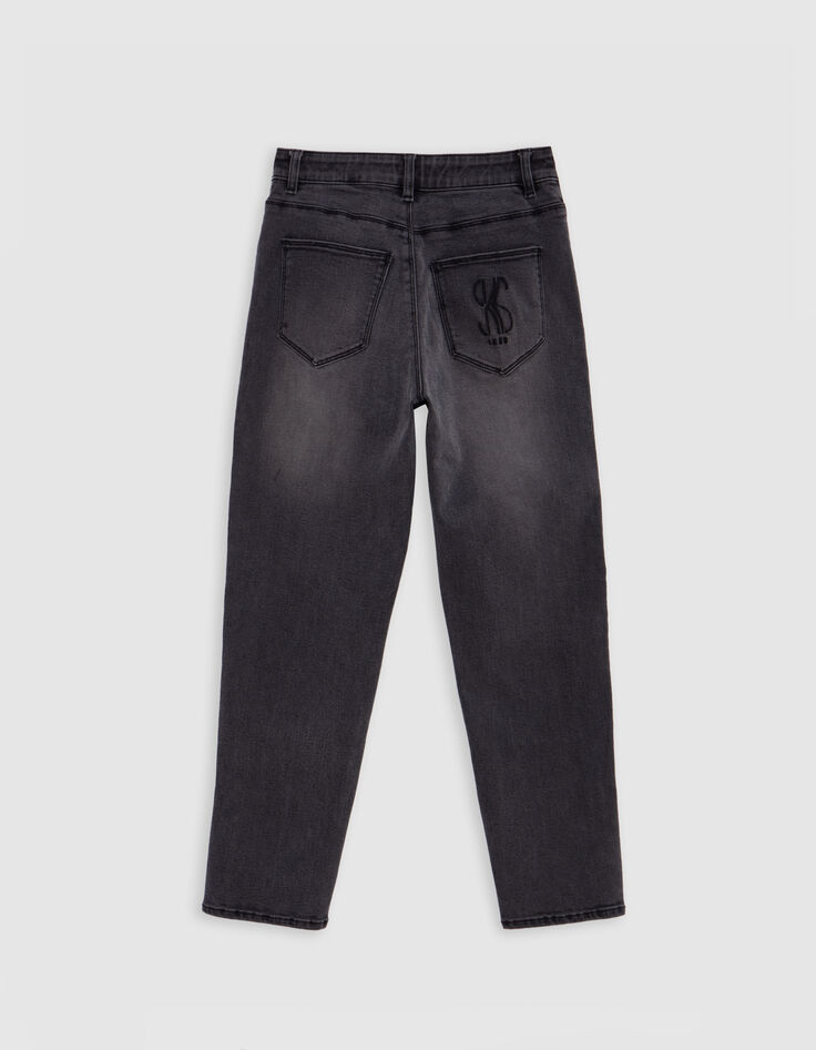 Girl's MOM grey studded jeans-4