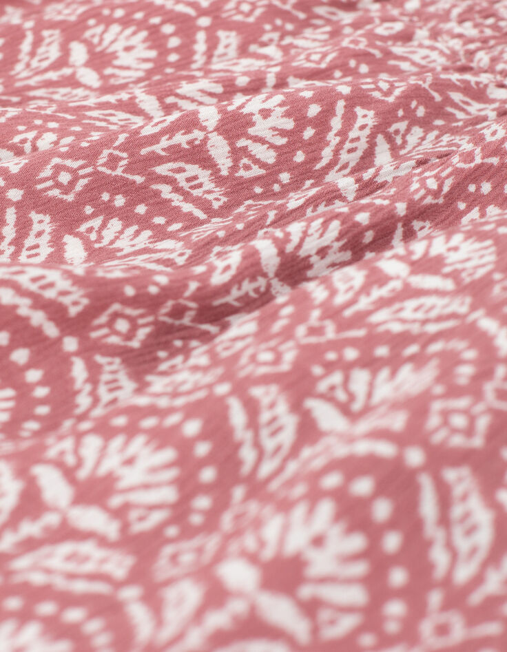 Girls’ rosewood batik print Ecovero® shorts-5