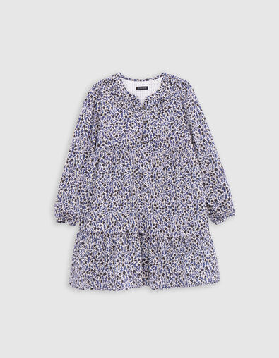 Ecru jurk biokatoen sterren-bliksemprint meisjes - IKKS