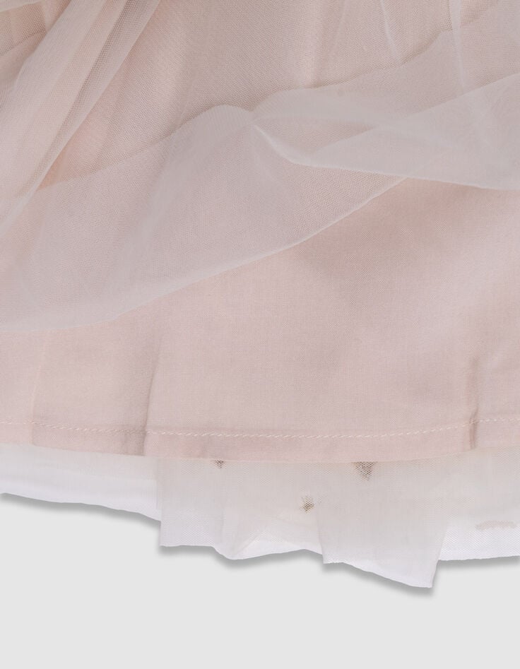 Girl's white tulle midi skirt-6 Girl's white tulle midi skirt-6