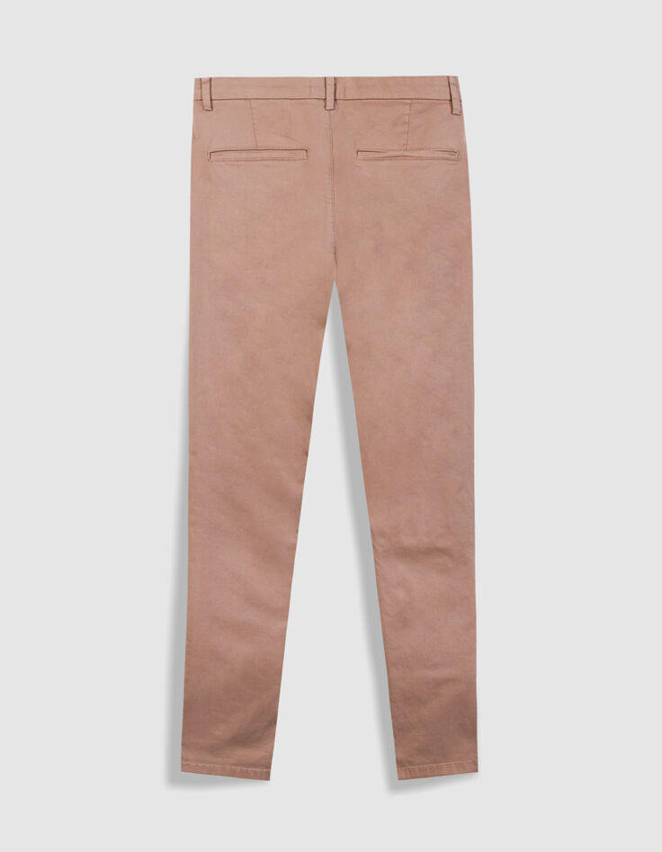 Men's slim taupe chino pants-2