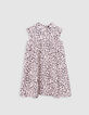 Robe rose imprimé léopard fille-3