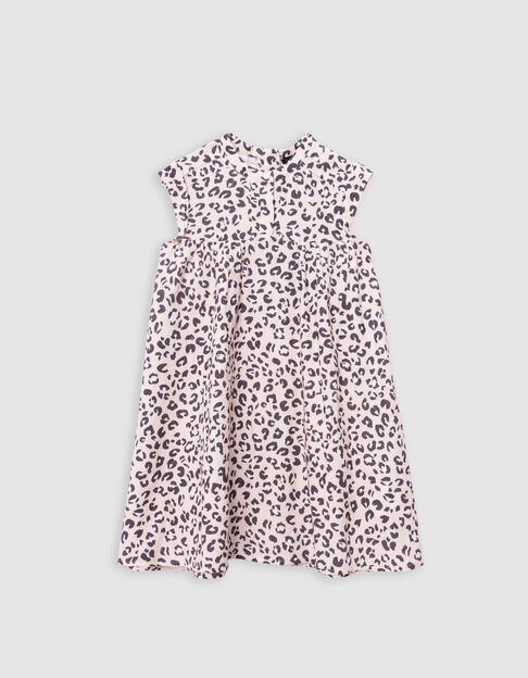 Roze jurk luipaardprint meisjes - IKKS