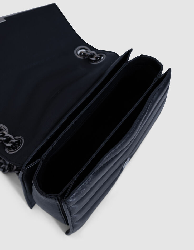 Sac THE 1 Timeless noir cuir matelassé Taille M Femme-6