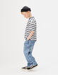 Blaue Jungen-Baggy-Jungenjeans mit Zimmermannstasche-1