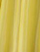 Women’s yellow lamé backless long dress-7