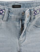 Shorts vaqueros azul delavado trenza bordada ni&ntilde;a-3