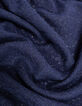 Women’s navy openwork knit sweater with buttoned shoulders-7
