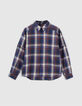 Camisa granate cuadros mujer-5