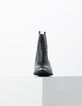 Schwarze Damenlederstiefel im Westernlook mit Ziernieten-3