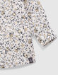 Chemise blanche coton bio imprimé fleurs bébé garçon-4