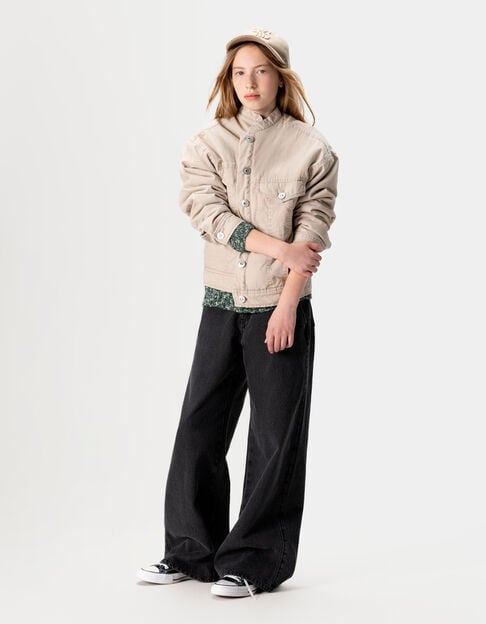 Cazadora beige tela forrada niña - IKKS