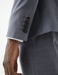 Indigoblauwe blazer ruitenmotief TRAVEL SUIT Heren-4