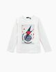 Gebroken wit T-shirt opdruk platendraaier meisjes-1