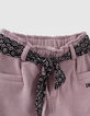 Violette Jogginghose mit Halstuchgürtel für Babymädchen-2