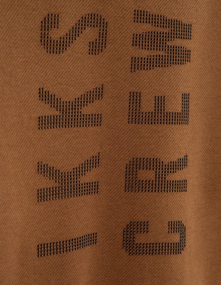 Jungen-Strickjacke Kamelhaar, Kaugummi-Bild, Rückenpikots-8