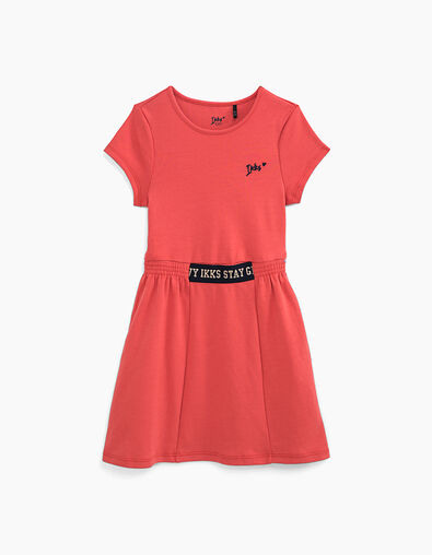 Robe orange foncé à taille élastiquée fille - IKKS