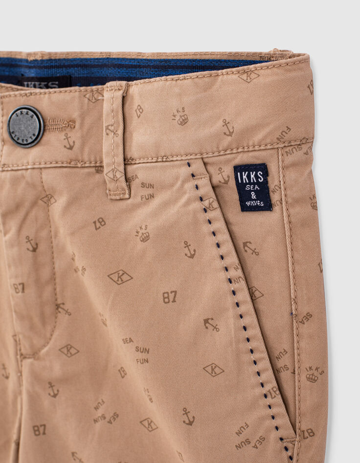 Bermudas arena estampado anclas y coronas niño -4