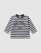 Baby boys’ striped T-shirt and trousers outfit-4