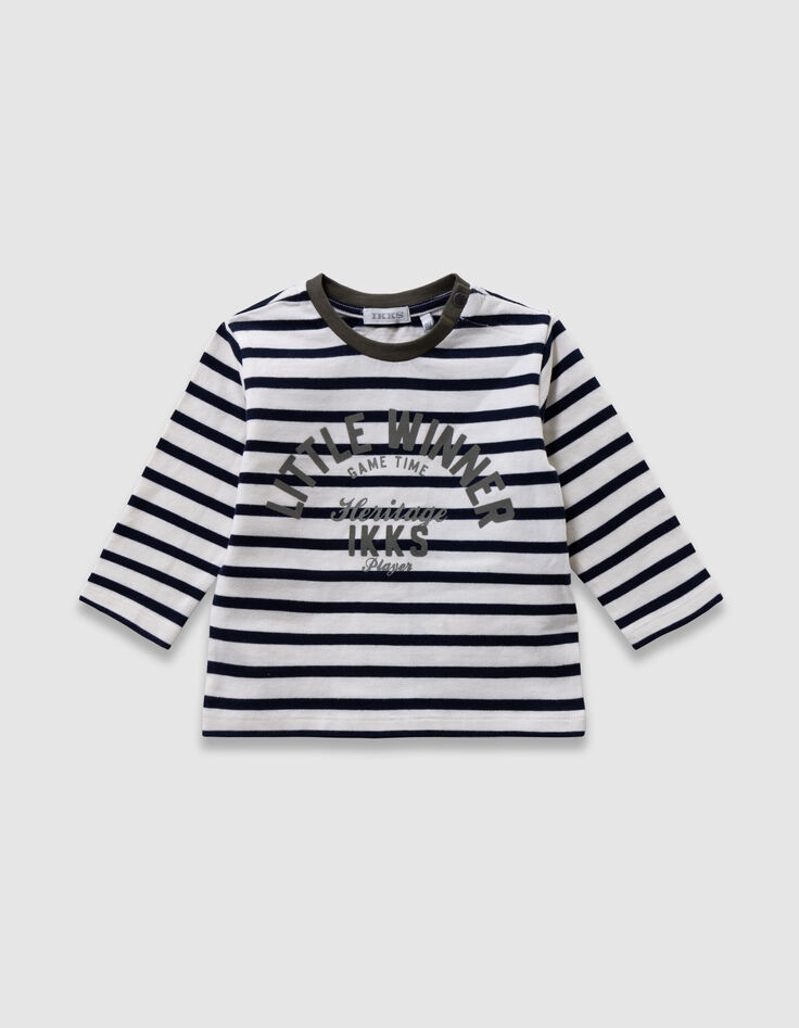 Baby boys’ striped T-shirt and trousers outfit-4