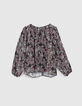 Blusa negra estampado cachemira ni&ntilde;a-1