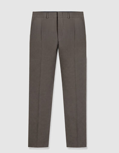 Pantalon de costume marron motif pied-de-puce Homme - IKKS