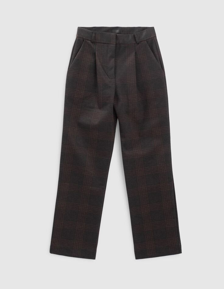 Women’s check Milano wide-leg suit trousers-1