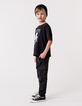 Zwarte BATTLE broek elastische taille jongens-7